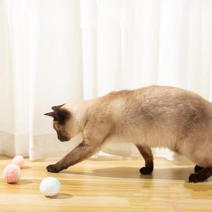 Pigipigi Kids  Pet toys 12-Pack Colorful Cat Toy Balls—Soft and Lightweight Cat Plush Balls