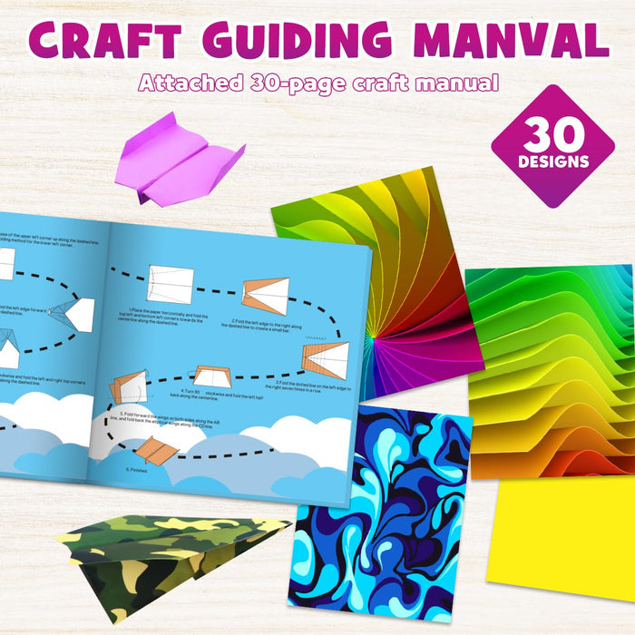 Pigipigi Kids Craft Origami Paper Kit for Kids Ages(Plane)