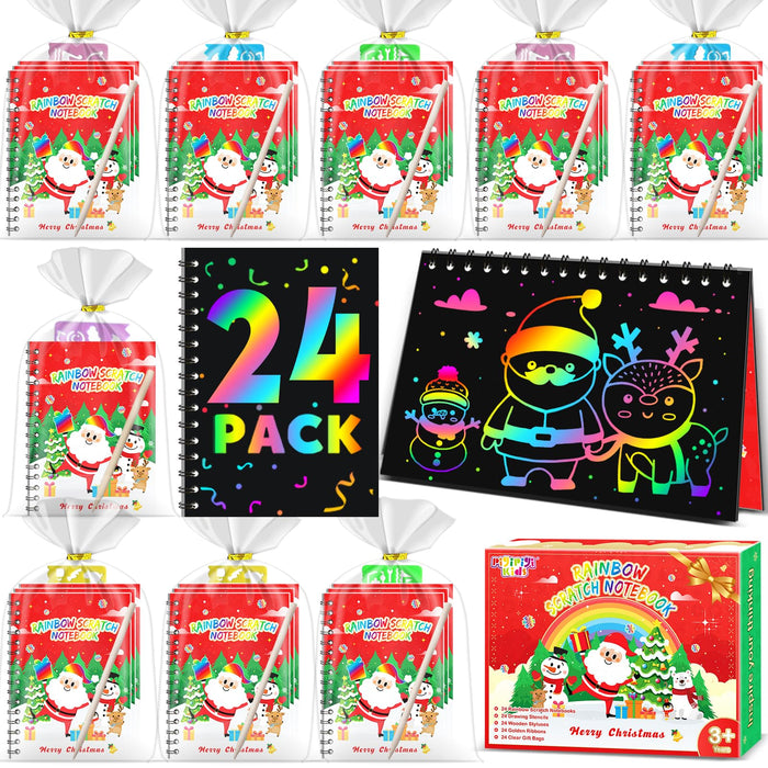 24 Pack Christmas Party Favors Goodie Bag Stuffers for Kids(Christmas)