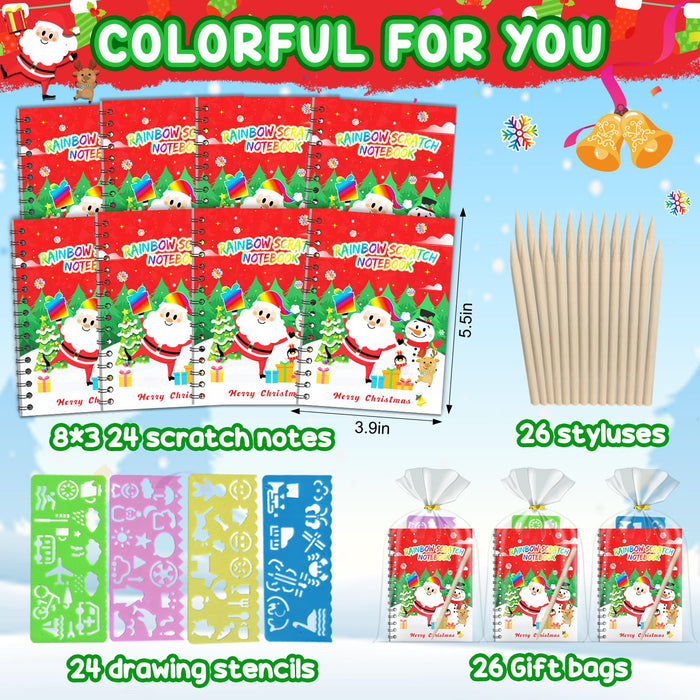 24 Pack Christmas Party Favors Goodie Bag Stuffers for Kids(Christmas)