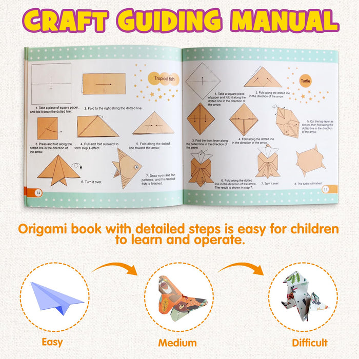 Pigipigi Kids Craft Origami Paper Kit for Kids(Forest)