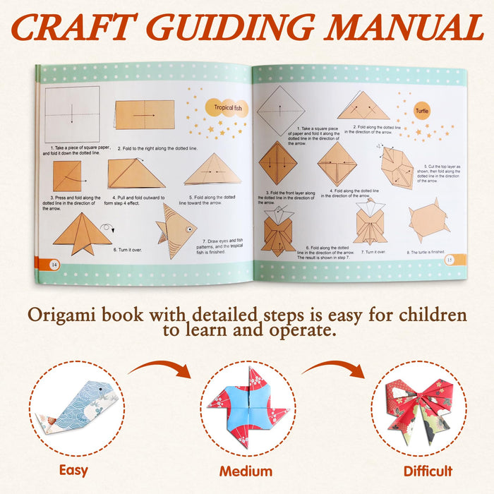 Pigipigi Kids Craft Origami Paper Kit for Kids(Japanese)