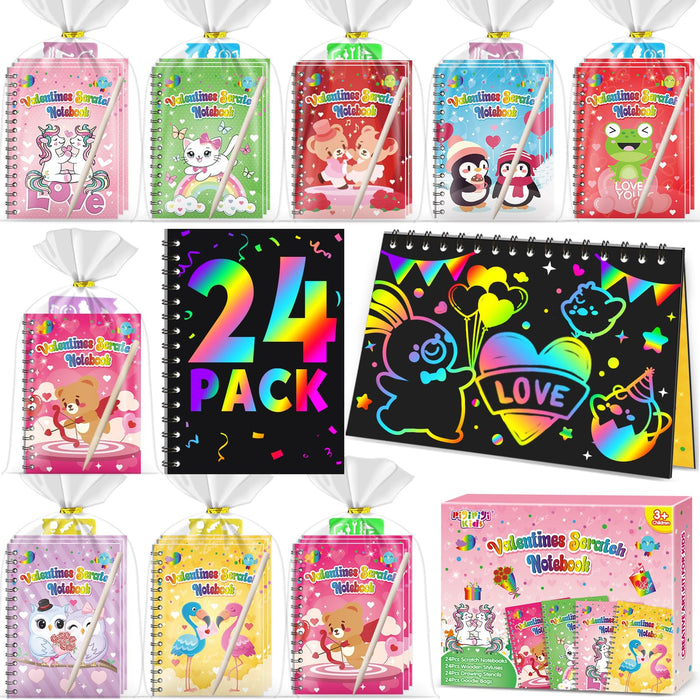 24 Pack Valentines Party Favors Goodie Bag Stuffers for Kids  (Valentines)